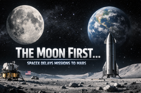 The Moon first… SpaceX postpones its plans for missions to Mars
